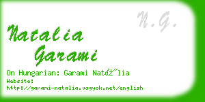 natalia garami business card